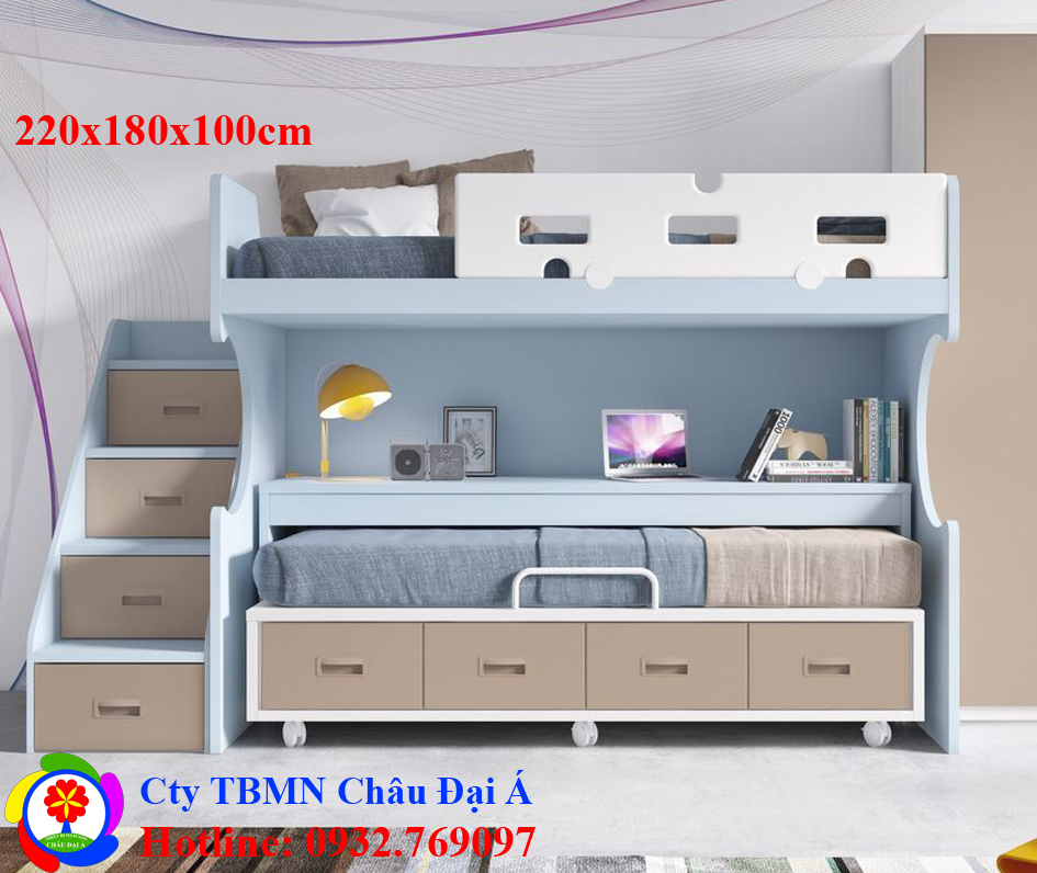 mẫu giường 2 tầng cho bé hiện đại