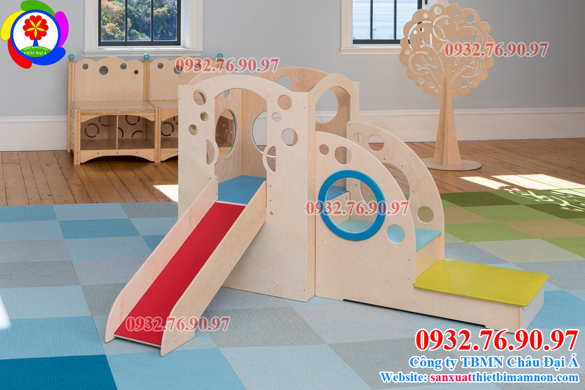 Thiết kế thi công cầu trượt gỗ trong nhà