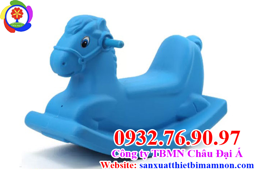 Bập bênh ngựa màu xanh dương1