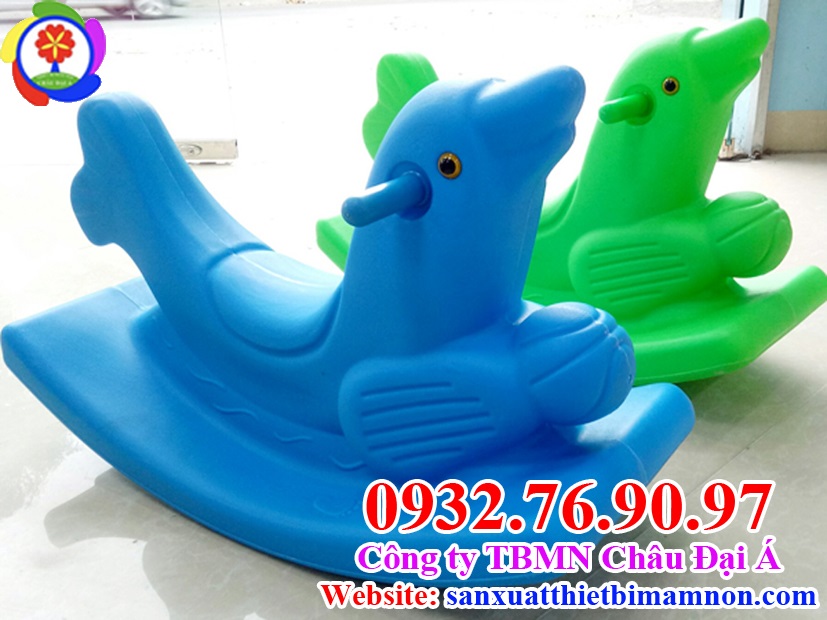 Bập bênh cá heo xanh dương