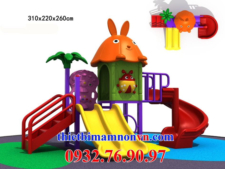 Cầu tuột máng xoắn con thỏ