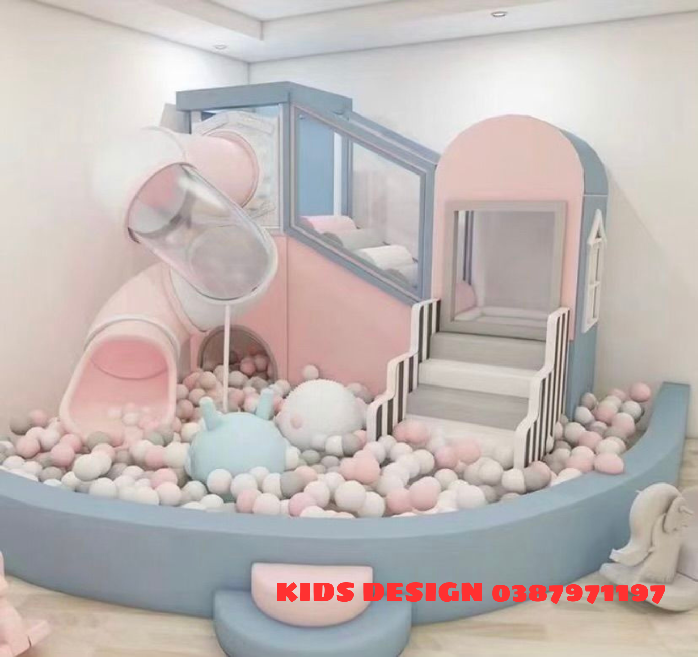 thiết kế khu vui chơi nhỏ cho cafe kids