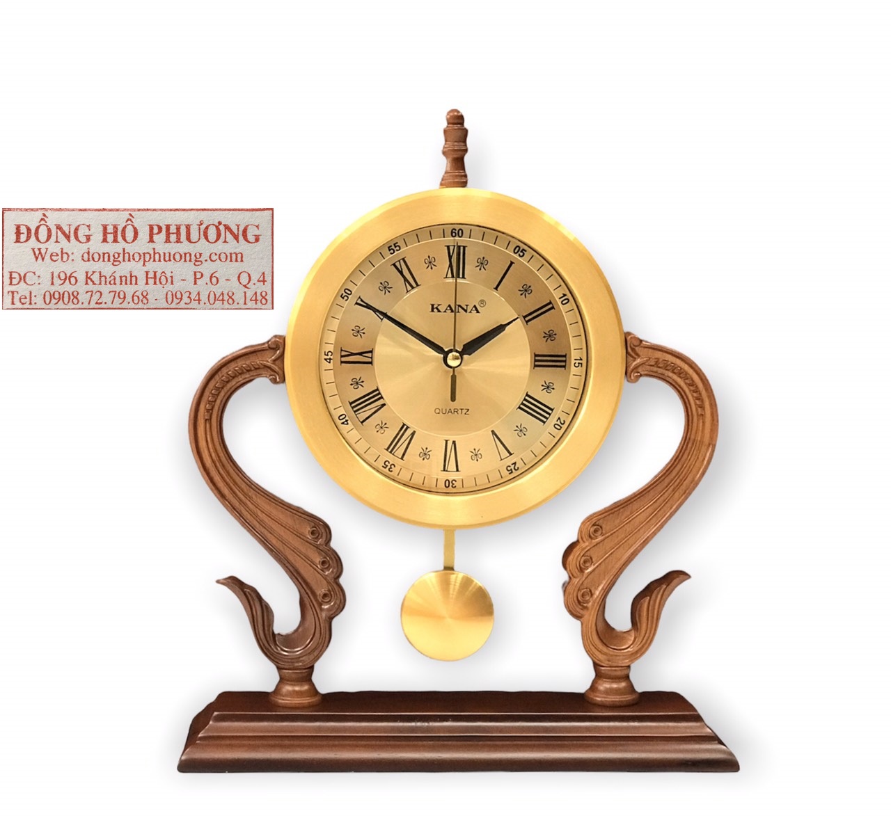 Đồng hồ để bàn quả lắc gỗ BL-01(LM)
