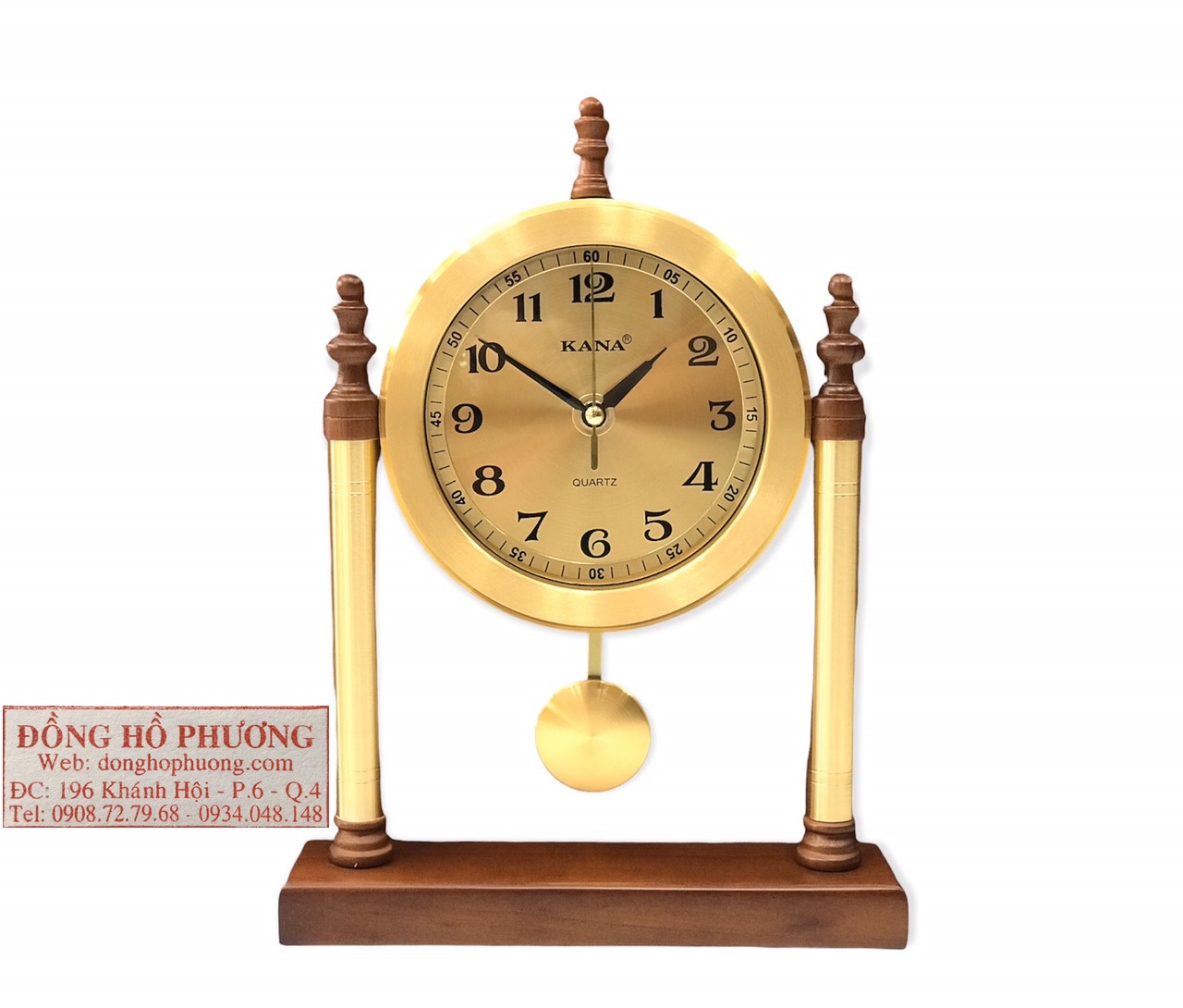 Đồng hồ để bàn quả lắc gỗ BL-02(HT)