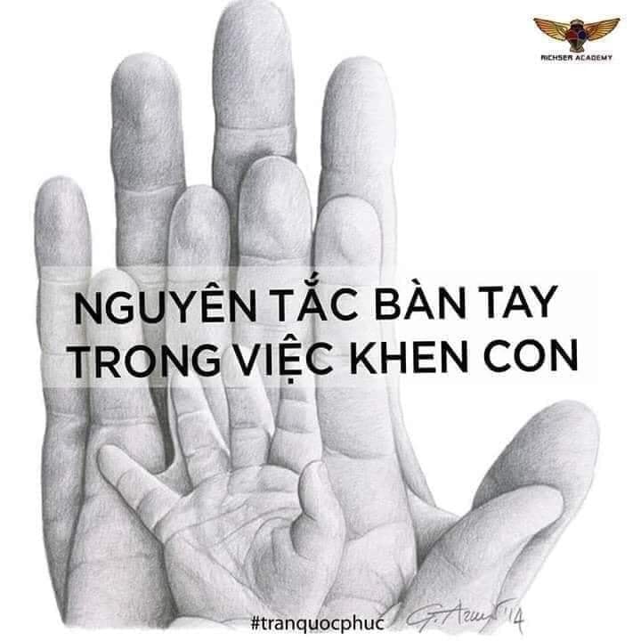 Nguyên tắc bàn tay trong việc khen con