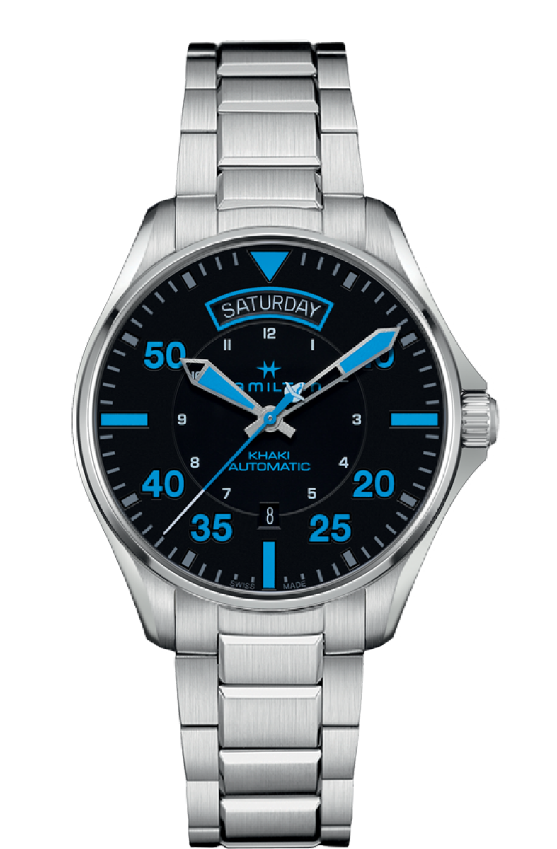 HAMILTON - KHAKI AVIATION PILOT DAY-DATE - AIR ZERMATT AUTO - H64.625.131