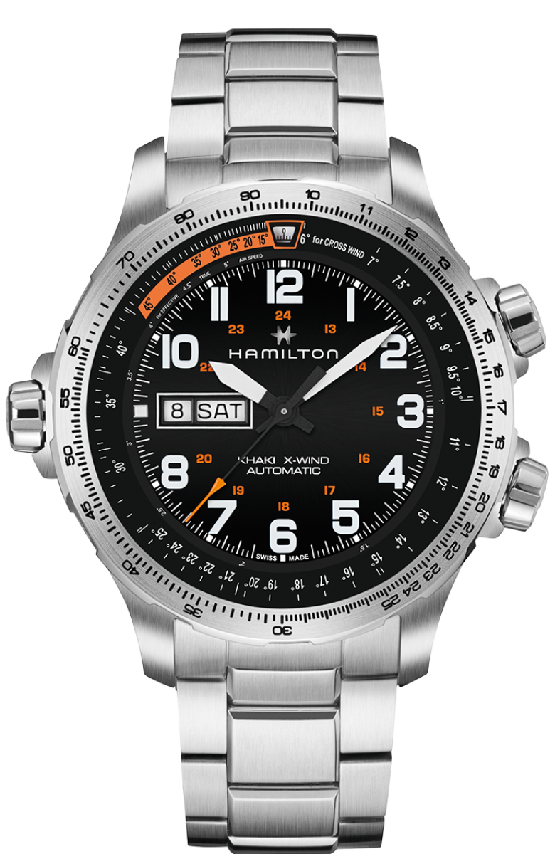 HAMILTON - KHAKI AVIATION X-WIND DAY DATE AUTO - H77.755.133