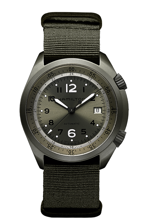 HAMILTON - KHAKI AVIATION PILOT PIONEER ALUMINIUM - H80.405.865