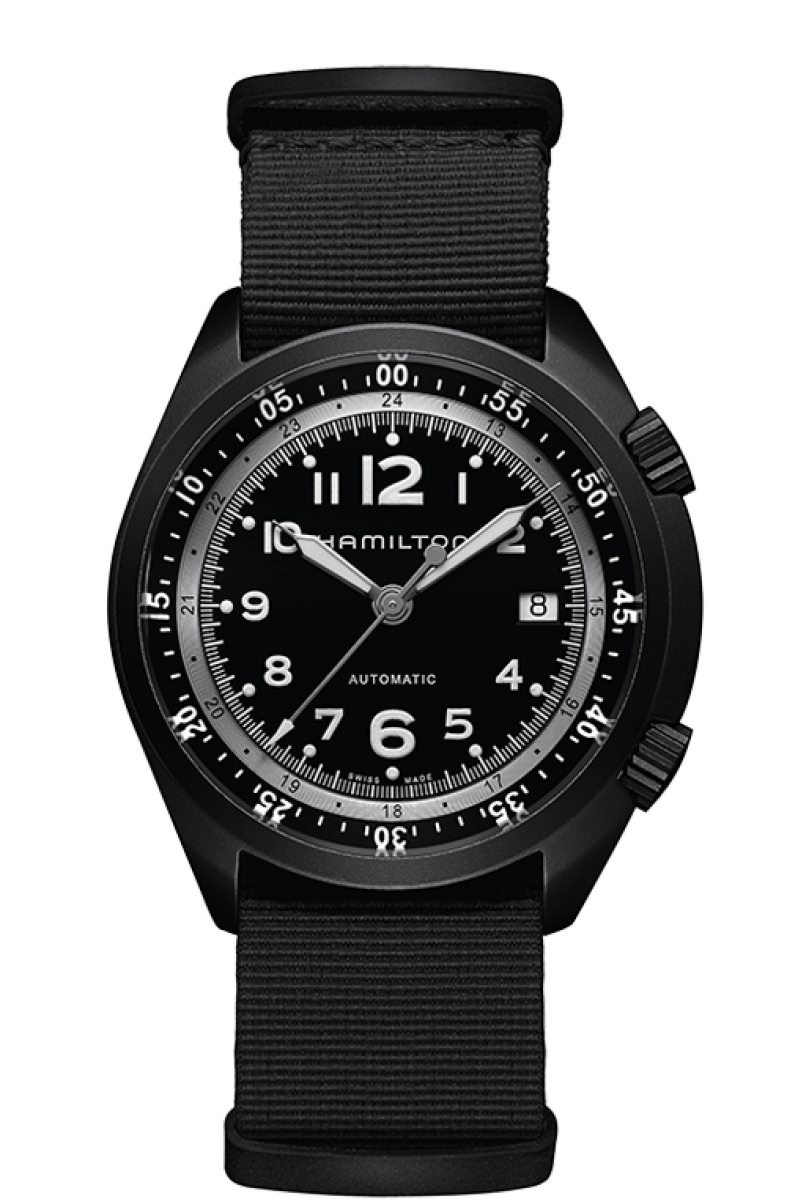 HAMILTON - KHAKI AVIATION PILOT PIONEER ALUMINIUM - H80.485.835