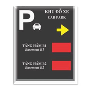 bảng báo trống bãi đỗ xe ngoài trời