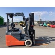 Xe nâng điện cũ ngồi lái 1.0T ba bánh, Toyota 8FBE10, hàng đã qua sử dụng (Nhật Bản) sản xuất 2019, mã xe TV.E181