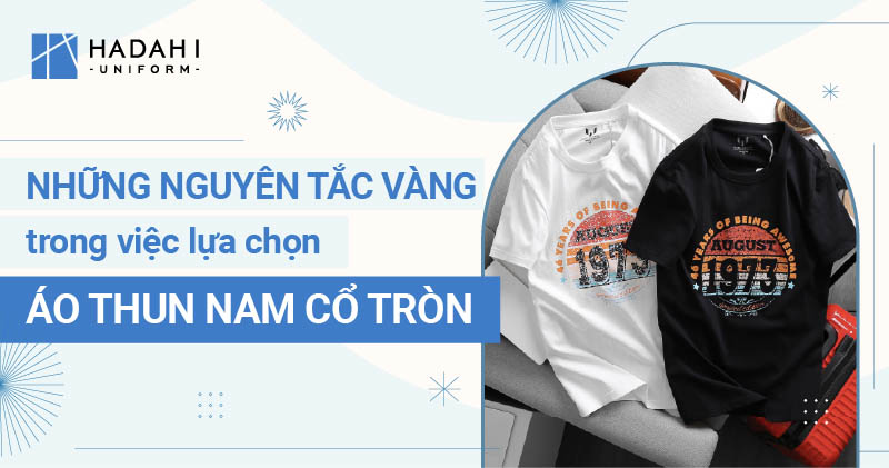 chiếc áo thun nam cổ tròn