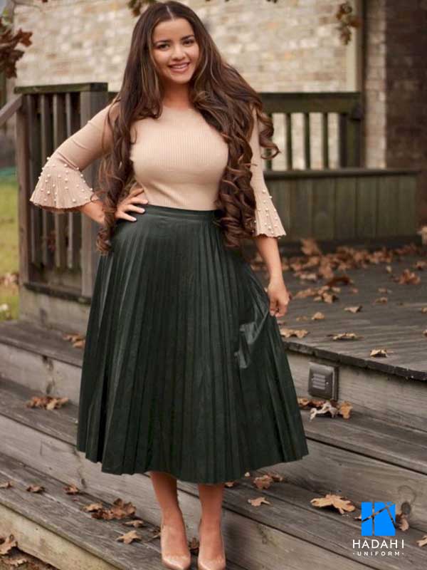 Chân váy midi cho bạn nữ béo