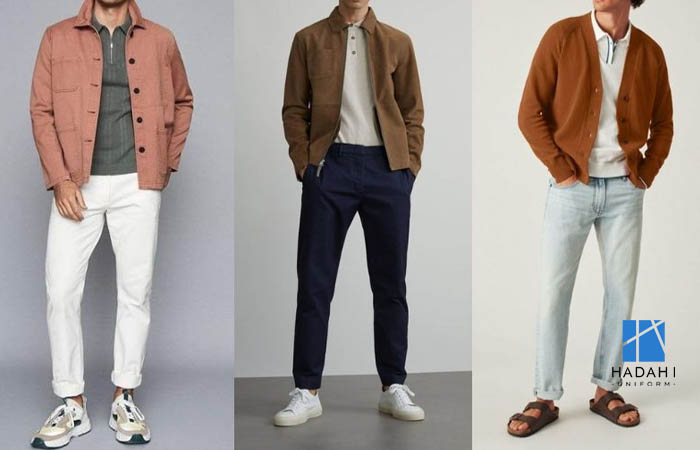 Combo phối áo polo với áo khoác bomber