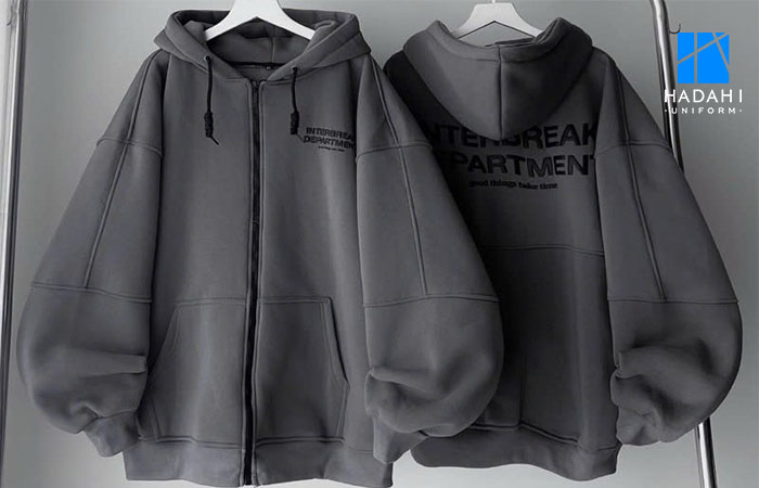 Áo khoác Hoodie màu xám - Trẻ trung, năng động