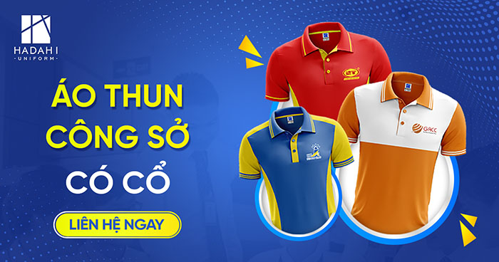 Dịch vụ may áo polo phối màu tại Hadahi Uniform