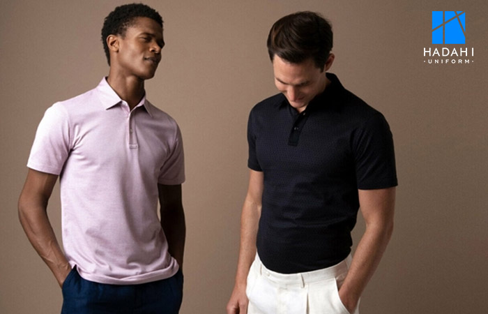 Áo polo phối với quần âu