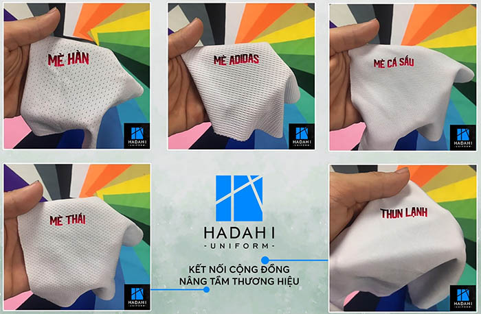 Chất liệu may áo thun thể thao tại Hadahi Uniform