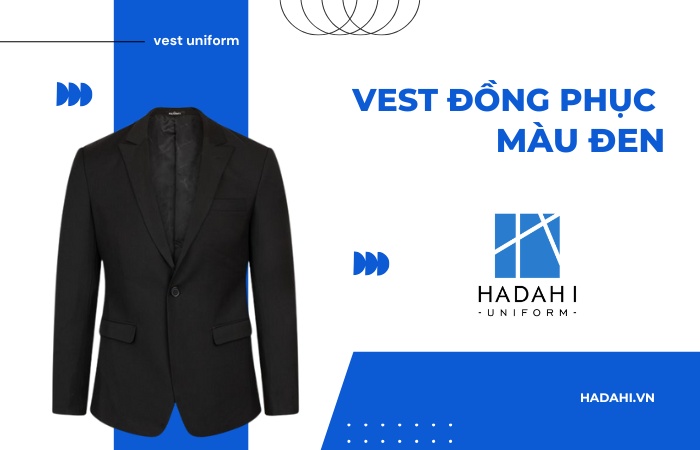 Mẫu vest đồng phục màu đen