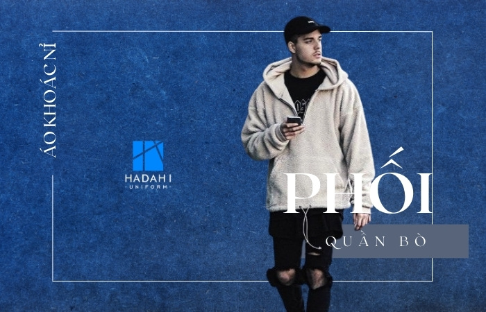 Áo khoác nỉ đi kèm quần bò