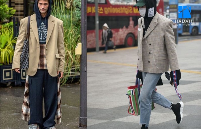 Phối áo hoodie với áo khoác blazer/vest