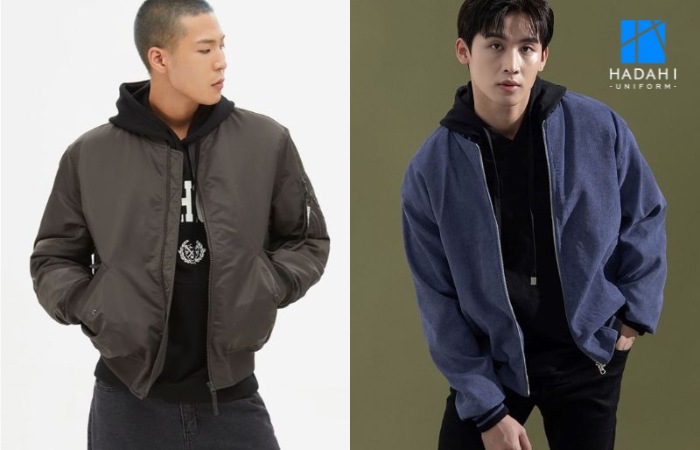 Cách phối áo hoodie với áo khoác bomber