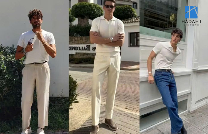 Lưu ý để mặc áo polo dệt kim nam, nữ đẹp