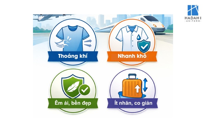 Một số tiêu chuẩn cần có cho chất liệu đồng phục thường xuyên đi lại