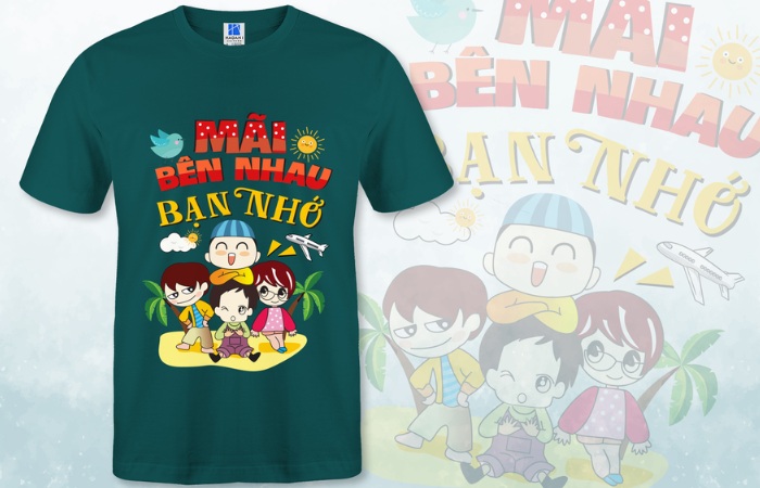 Áo thun “Mãi bên nhau bạn nhé” 