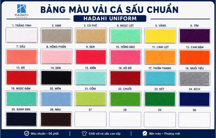 Bảng màu vải cá sấu