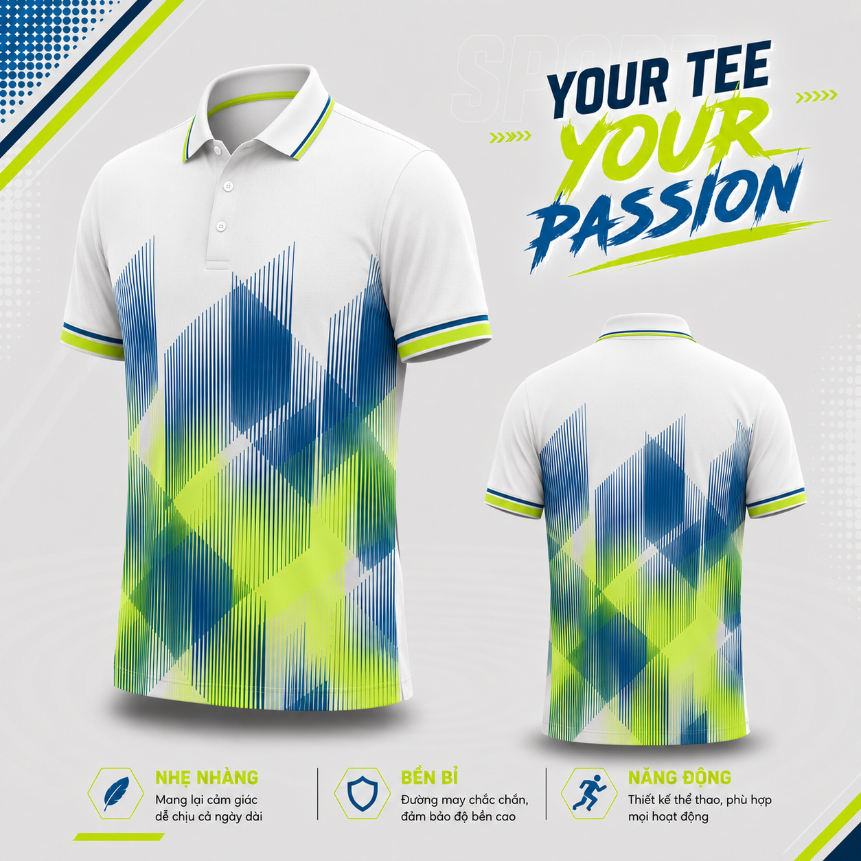 Mẫu áo thun polo thể thao đồng phục mới nhất - Your Tee Your Passion 013