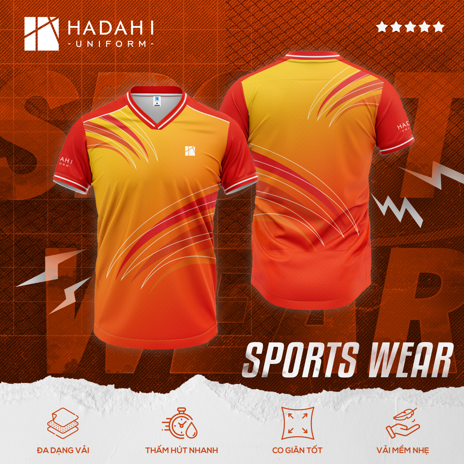 Áo Thun Thể Thao Đồng Phục Sport Wear 001
