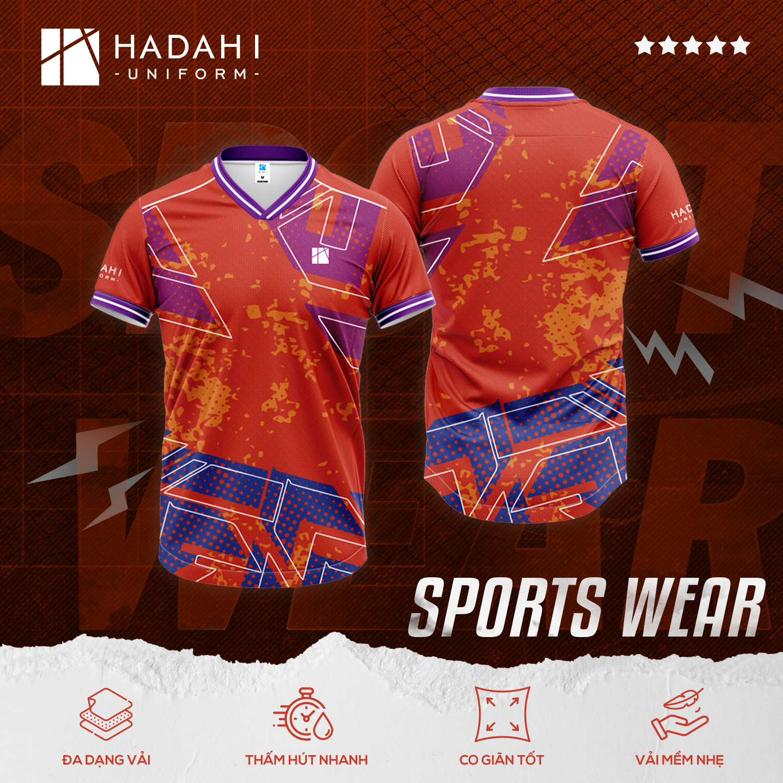 Áo Thun Thể Thao Đồng Phục Sport Wear 004