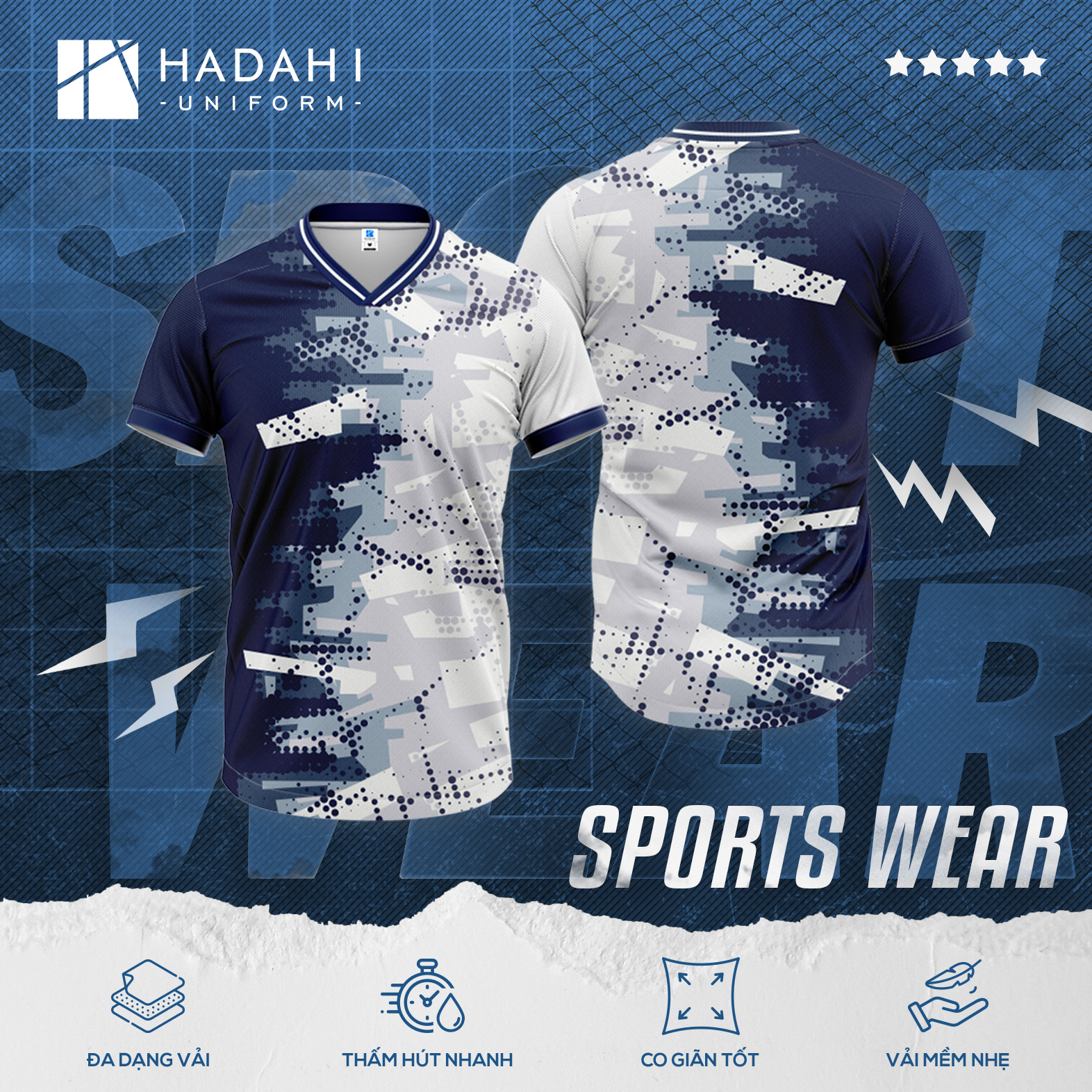 Áo Thun Thể Thao Đồng Phục Sport Wear 005
