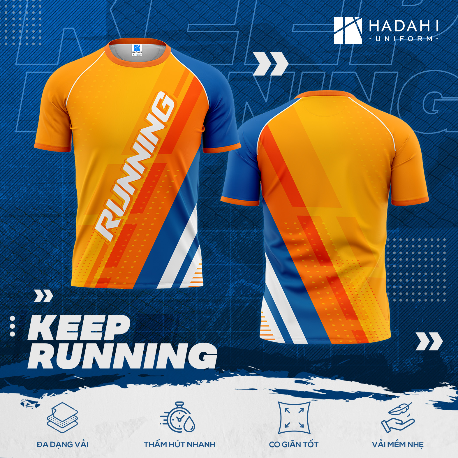 Áo Thun Thể Thao Đồng Phục Keep Running 002