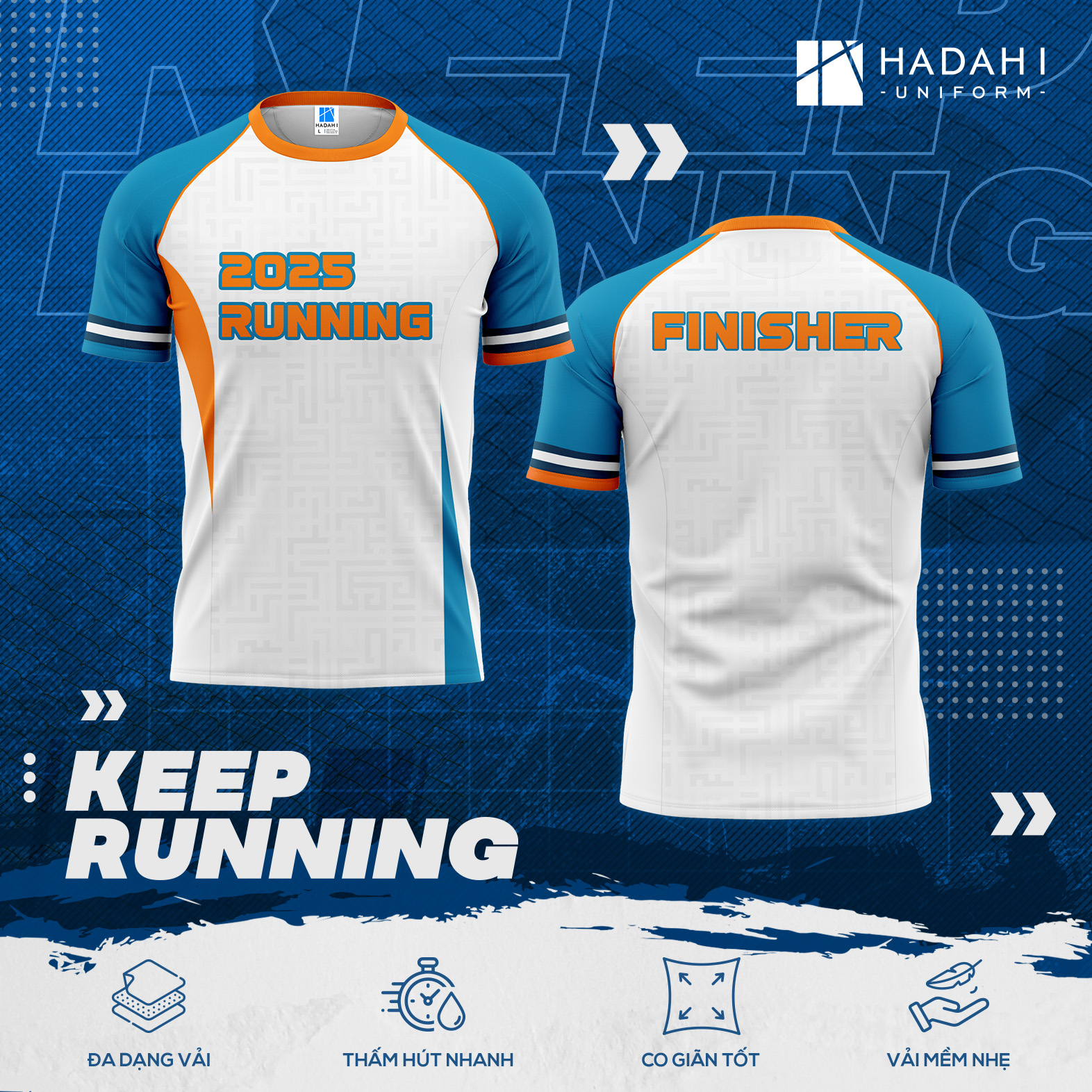 Áo Thun Thể Thao Đồng Phục Keep Running 003