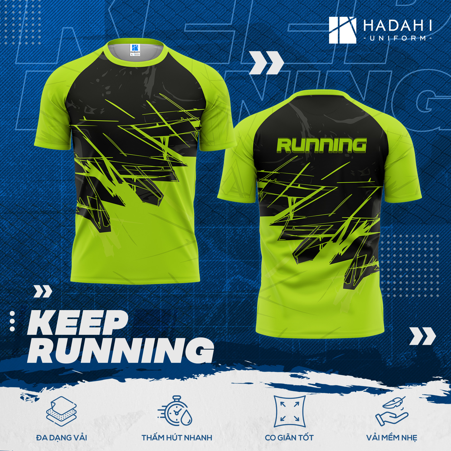 Áo Thun Thể Thao Đồng Phục Keep Running 010