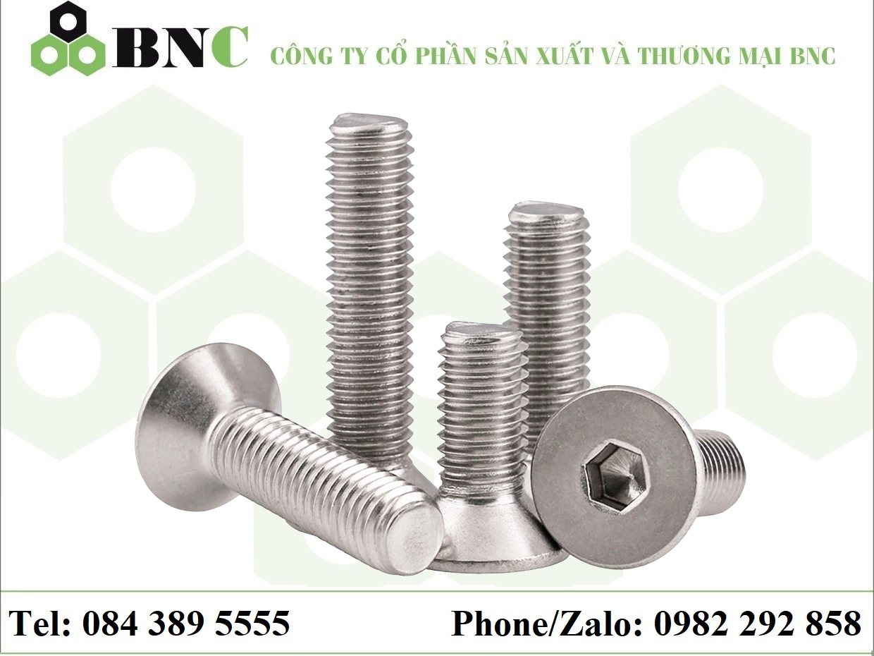 BU LÔNG LỤC GIÁC CHIM ĐẦU BẰNG DIN 7991 INOX 304 / INOX 316 DIN 7991