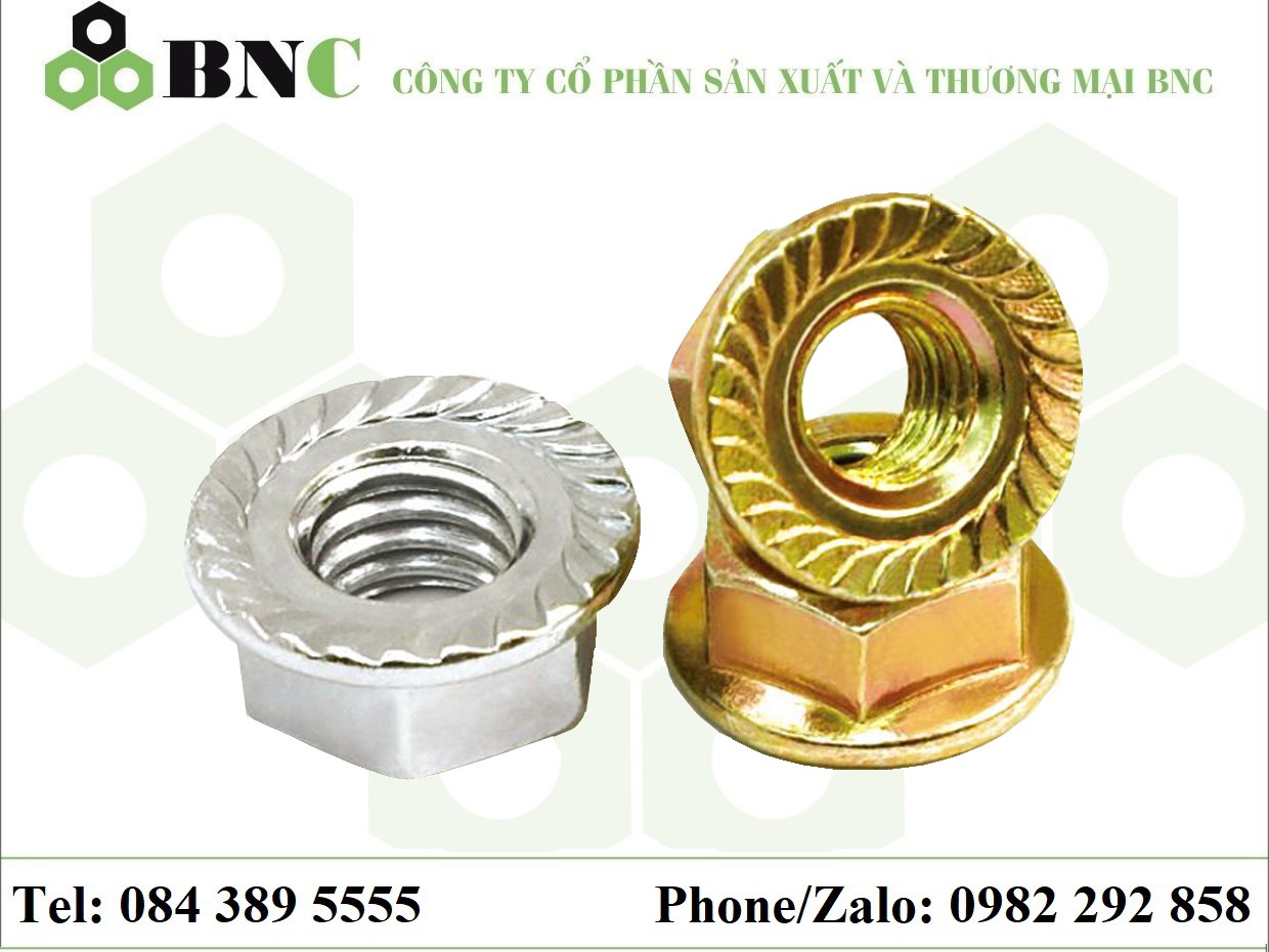 ĐAI ỐC LIỀN LONG ĐEN DIN 6923