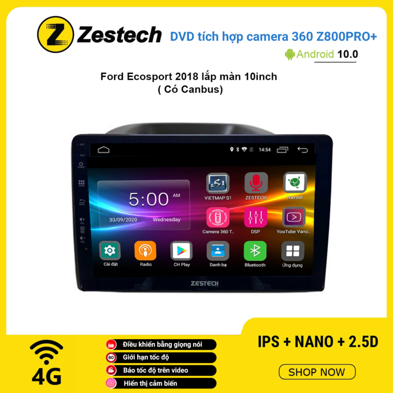 Màn hình DVD Zestech tích hợp Cam 360 Z800 Pro+