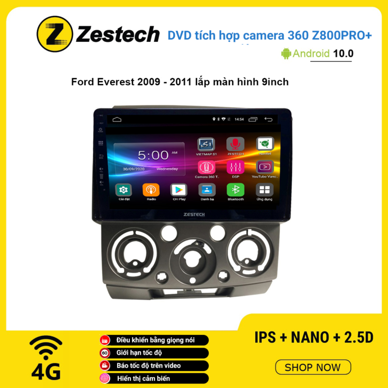 Màn hình DVD Zestech tích hợp Cam 360 Z800 Pro+