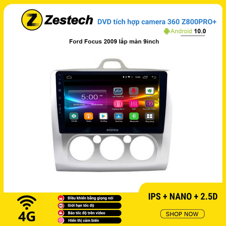 Màn hình DVD Zestech tích hợp Cam 360 Z800 Pro+