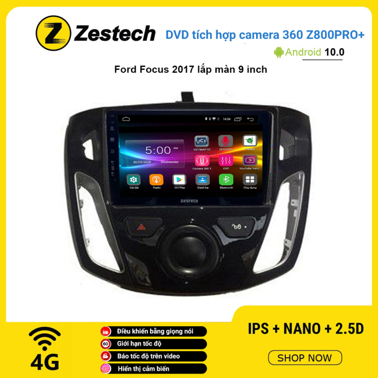 Màn hình DVD Zestech tích hợp Cam 360 Z800 Pro+