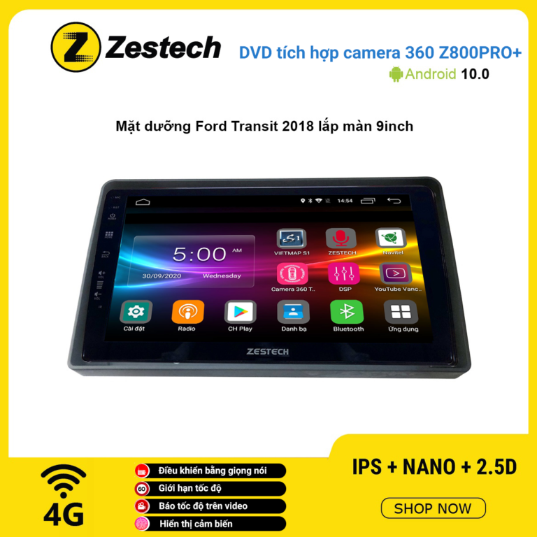 Màn hình DVD Zestech tích hợp Cam 360 Z800 Pro+