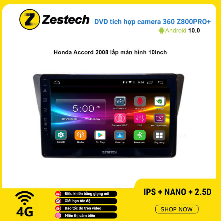 Màn hình DVD Zestech tích hợp Cam 360 Z800 Pro+