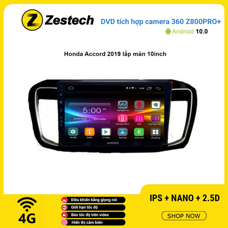 Màn hình DVD Zestech tích hợp Cam 360 Z800 Pro+