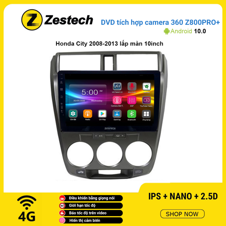 Màn hình DVD Zestech tích hợp Cam 360 Z800 Pro+