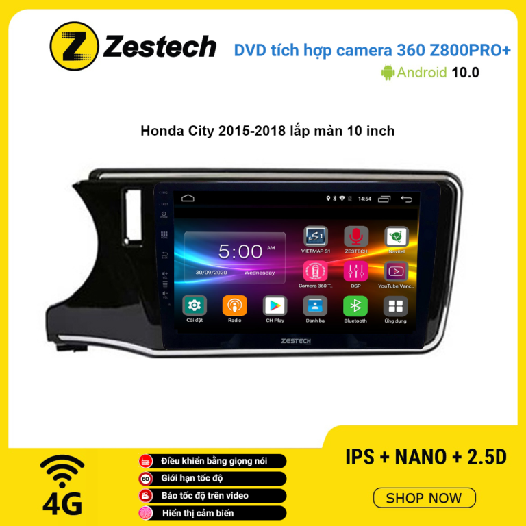 Màn hình DVD Zestech tích hợp Cam 360 Z800 Pro+