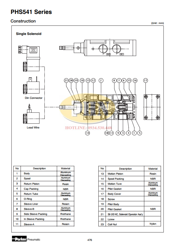 Van điện từ PHS541S-15-220V...