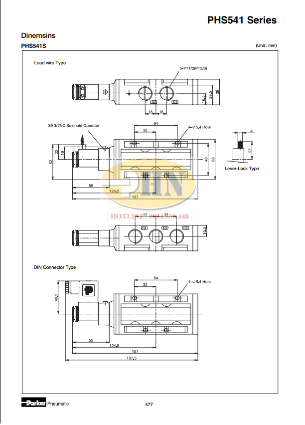 Van điện từ PHS541S-15-220V..